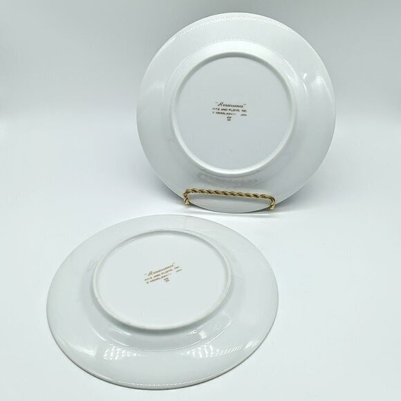 Fitz And Floyd Renaissance Cerulean Blue Salad Plates (2) - Picture 2 of 3